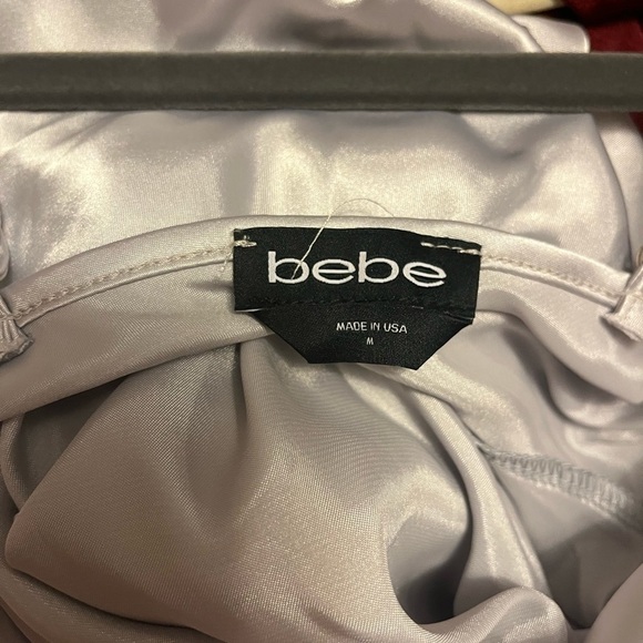 Silver Cowl Neck Slip Dress BEBE - Picture 4 of 7